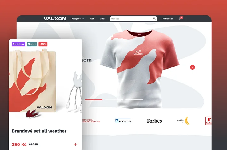 B2B e-shop a zákaznická zóna pro VALXON s.r.o.