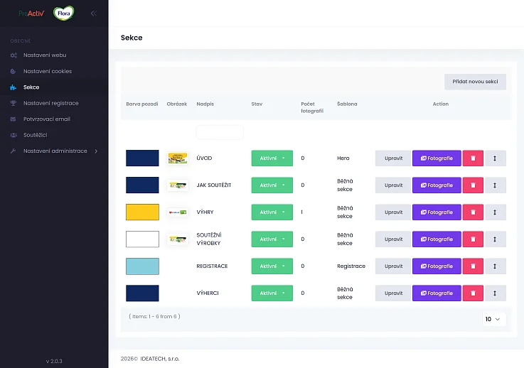 Univerzální kostra pro weby spotřebitelských soutěží Veliam